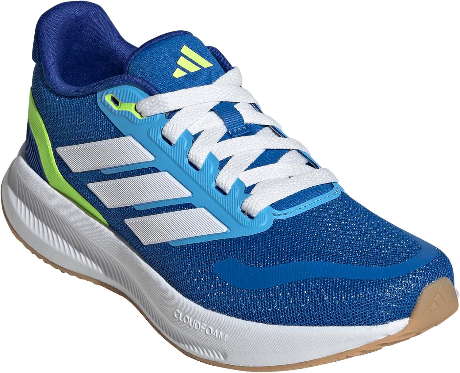 imageadidas UnisexChild Run Falcon 5 SneakerBright RoyalWhiteLucid Lemon