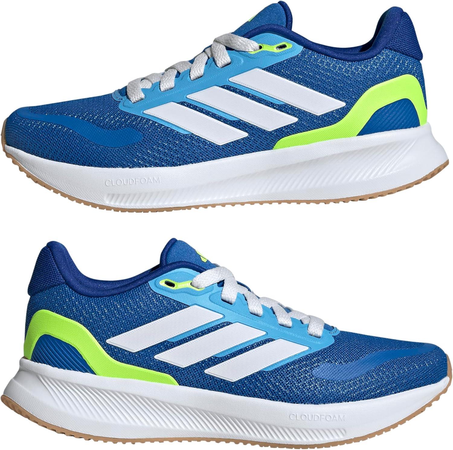 imageadidas UnisexChild Run Falcon 5 SneakerBright RoyalWhiteLucid Lemon
