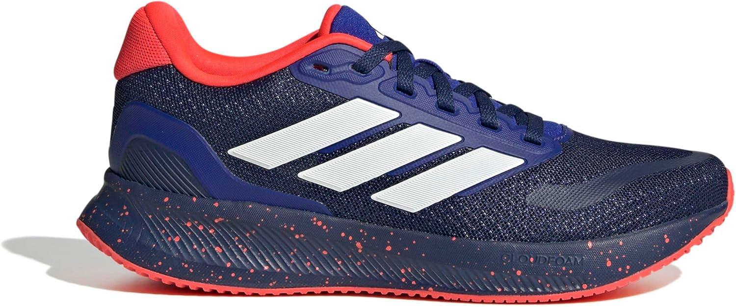 imageadidas UnisexChild Run Falcon 5 SneakerDark BlueWhiteSolar Red