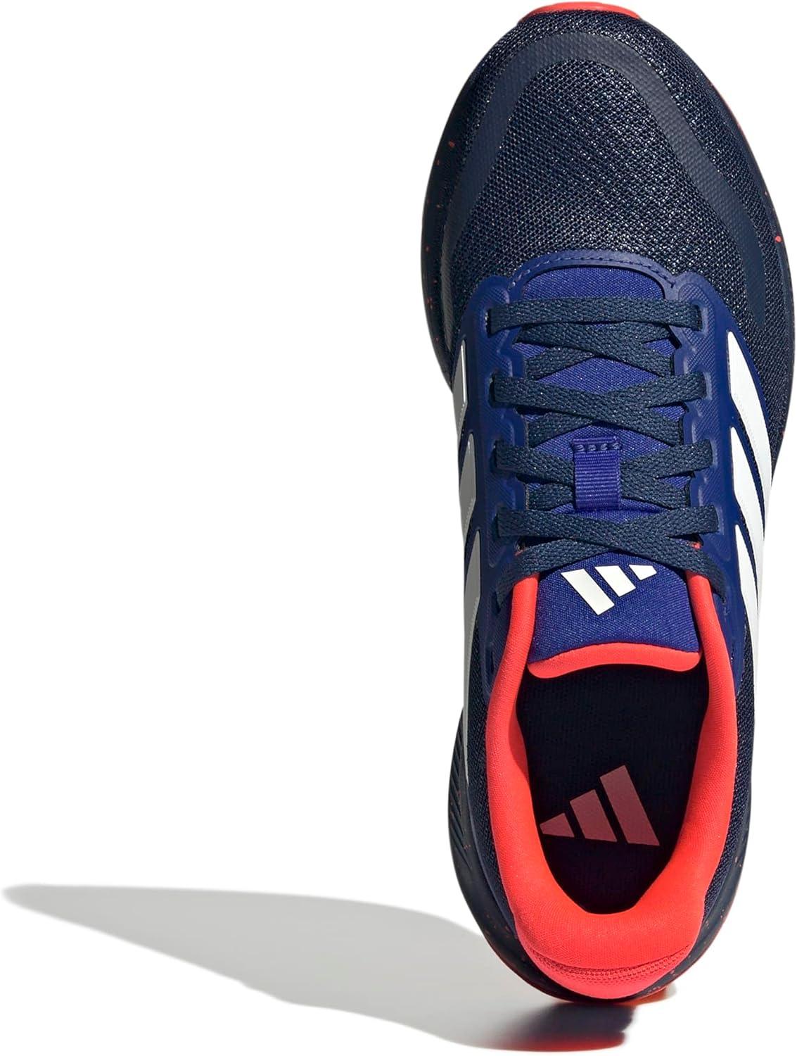 imageadidas UnisexChild Run Falcon 5 SneakerDark BlueWhiteSolar Red