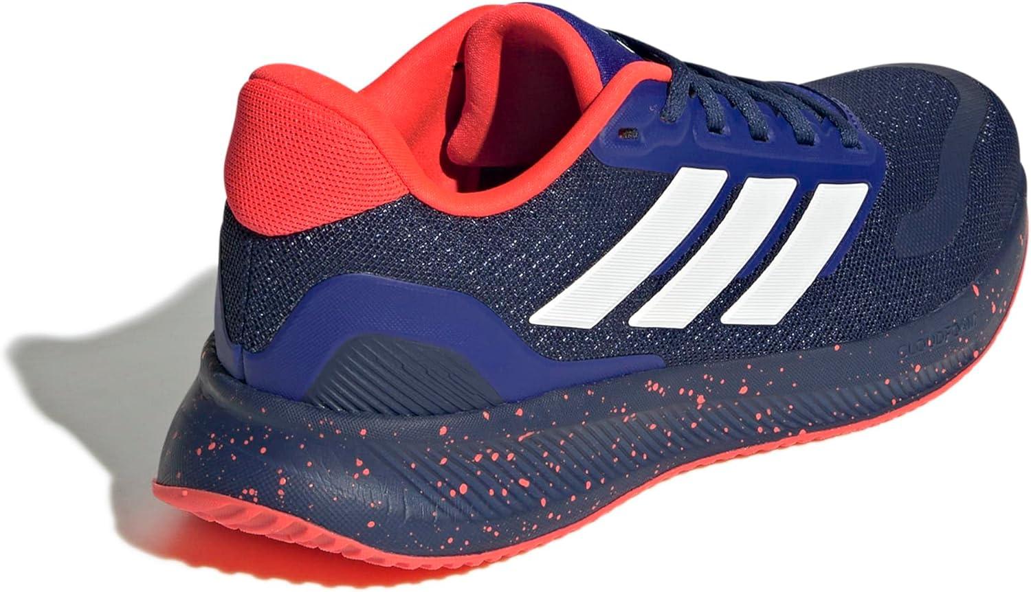 imageadidas UnisexChild Run Falcon 5 SneakerDark BlueWhiteSolar Red