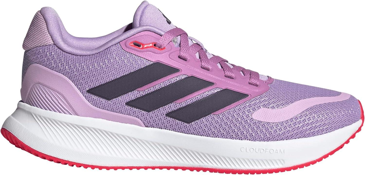 imageadidas UnisexChild Run Falcon 5 SneakerPowder PlumAurora PlumLucid Red
