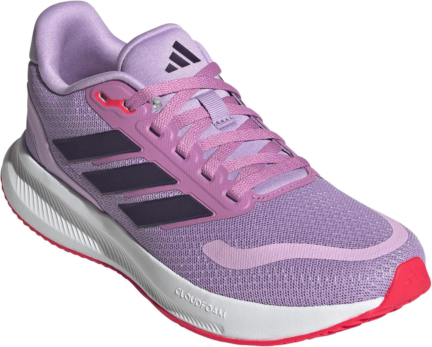 imageadidas UnisexChild Run Falcon 5 SneakerPowder PlumAurora PlumLucid Red