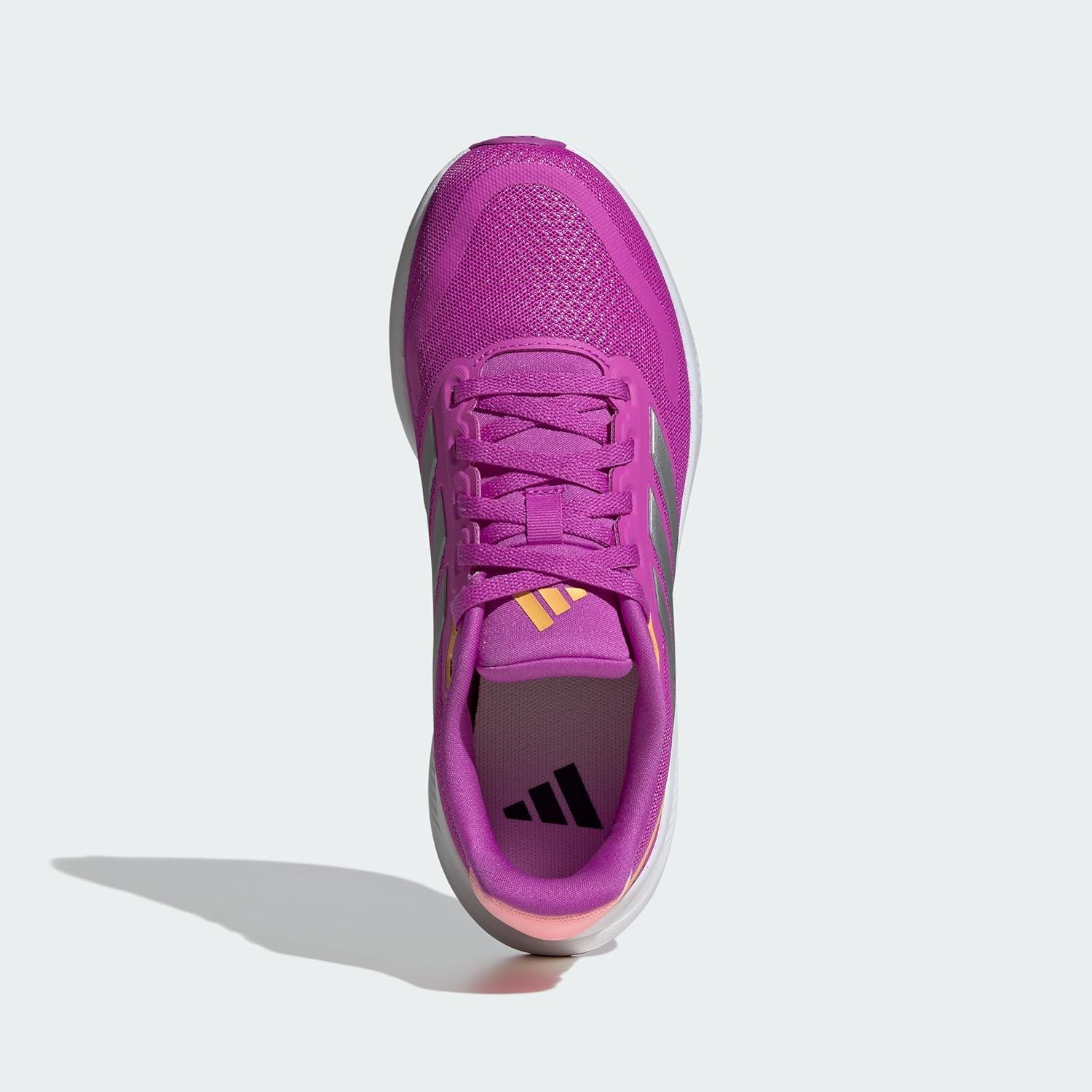 imageadidas UnisexChild Run Falcon 5 SneakerPurple BurstSilver MetallicSemi Spark