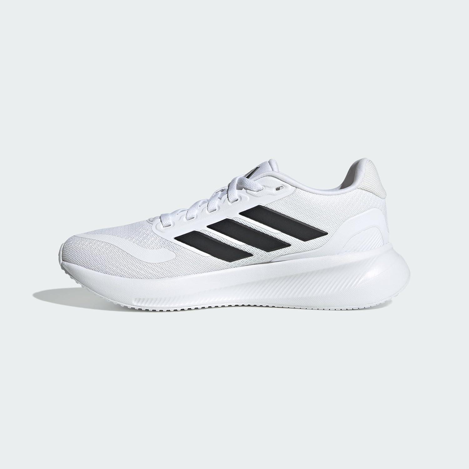imageadidas UnisexChild Run Falcon 5 SneakerWhiteBlackBlack