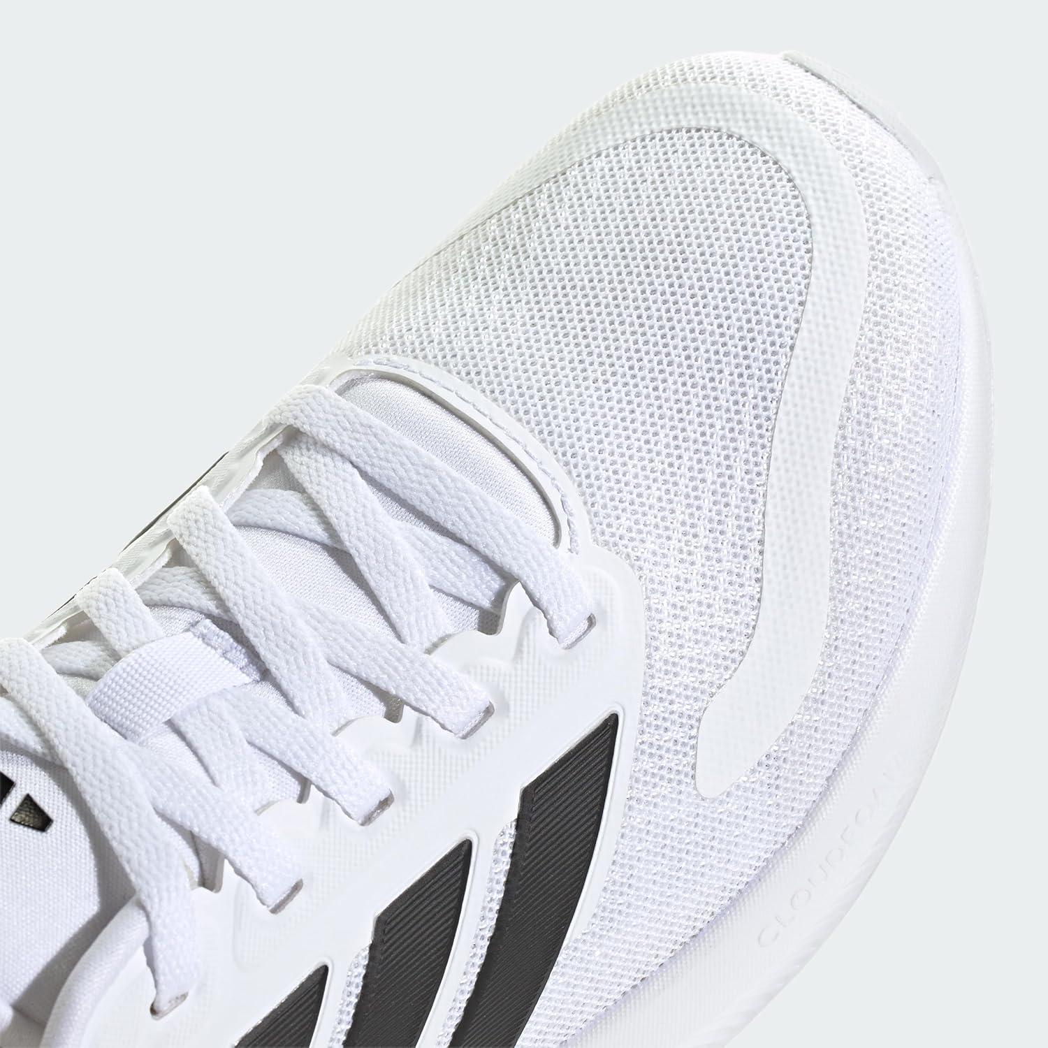 imageadidas UnisexChild Run Falcon 5 SneakerWhiteBlackBlack