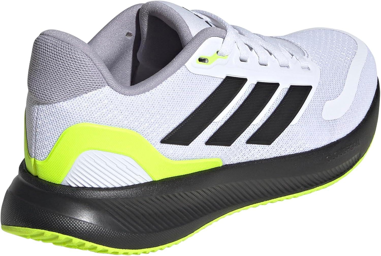imageadidas UnisexChild Run Falcon 5 SneakerWhiteBlackLucid Lemon