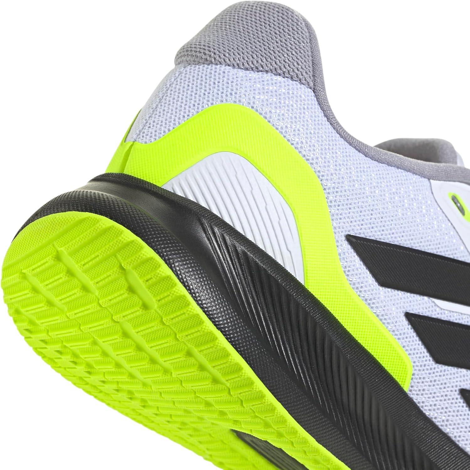 imageadidas UnisexChild Run Falcon 5 SneakerWhiteBlackLucid Lemon