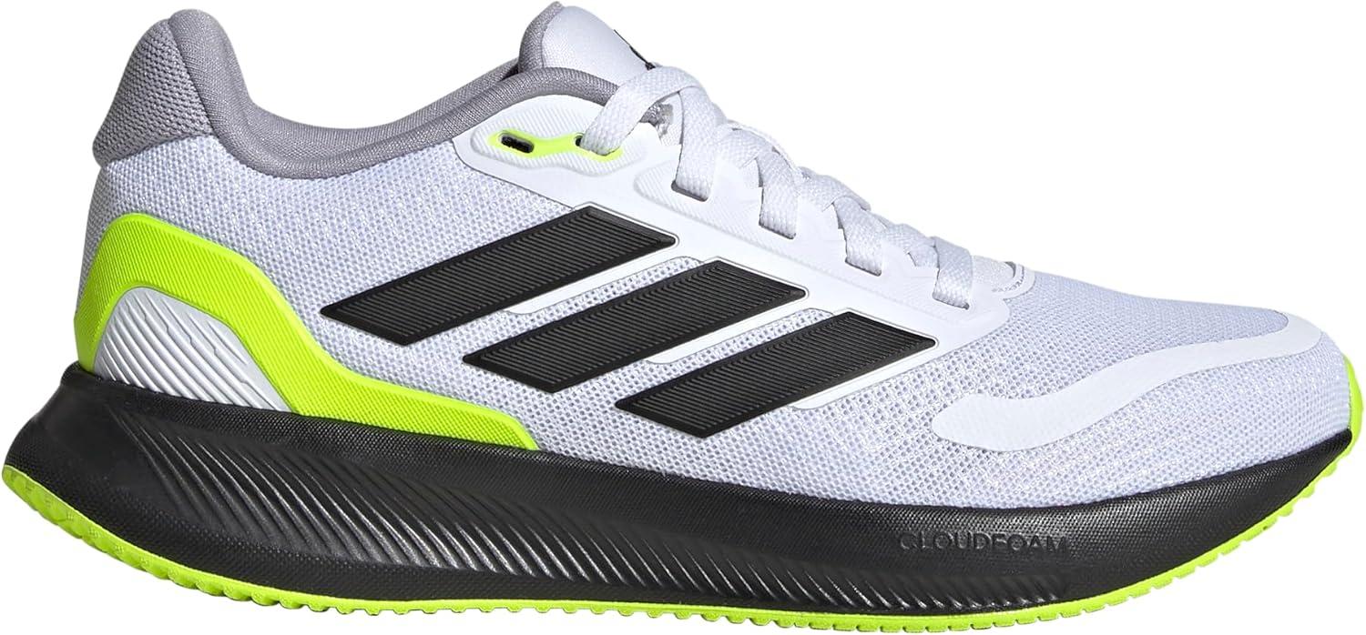 imageadidas UnisexChild Run Falcon 5 SneakerWhiteBlackLucid Lemon