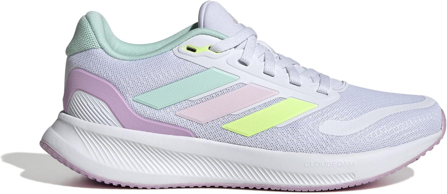 imageadidas UnisexChild Run Falcon 5 SneakerWhiteClear MintClear Pink