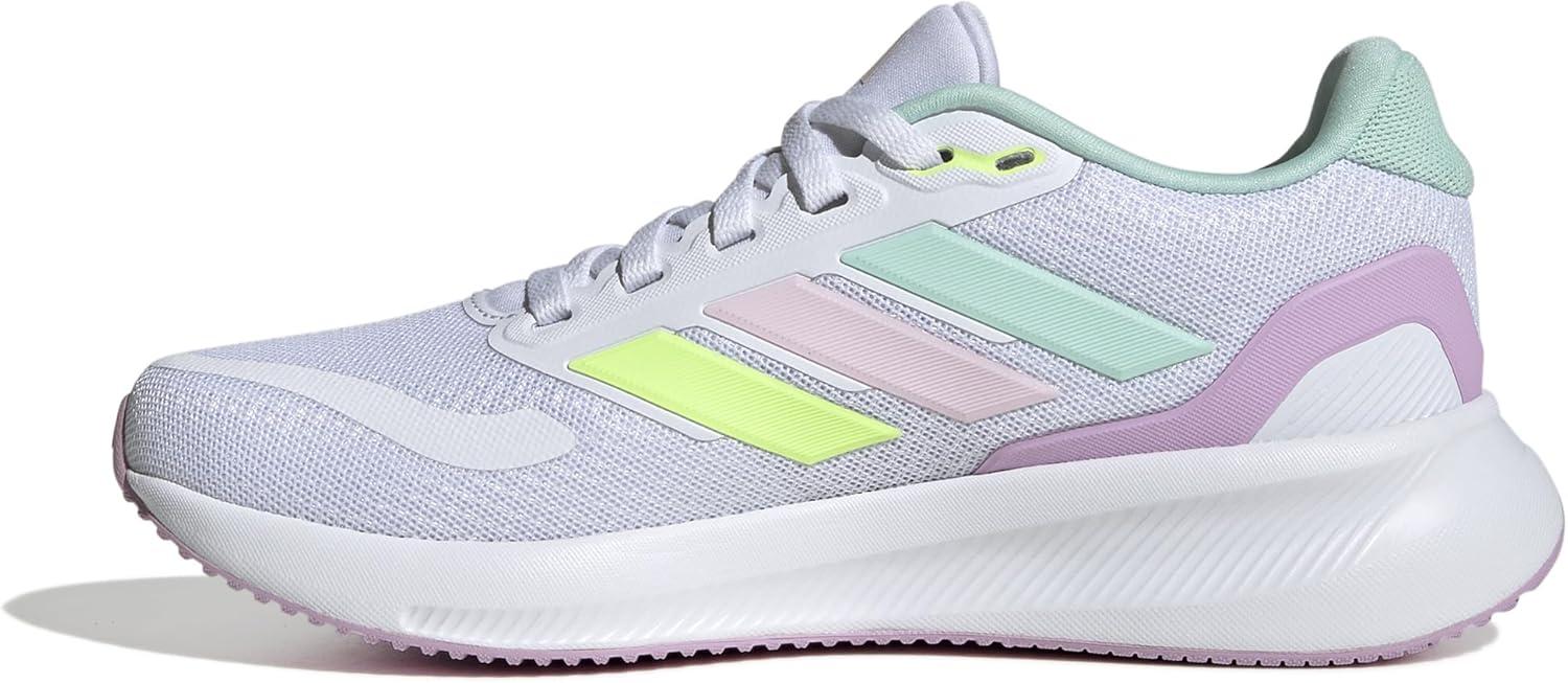imageadidas UnisexChild Run Falcon 5 SneakerWhiteClear MintClear Pink