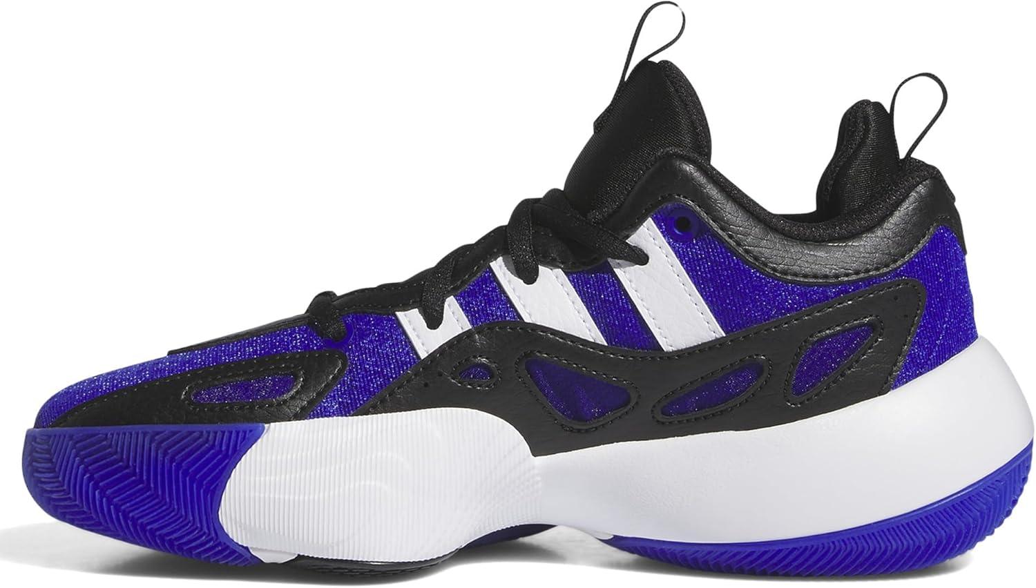 imageadidas UnisexChild Trae Unlimited 2 Basketball SneakerLucid BlueBlackWhite