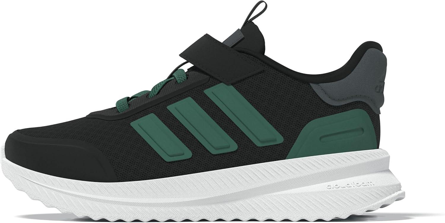 imageadidas UnisexChild XPLR Path Elastic Lace ampamp Strap SneakerBlackCollegiate GreenGrey