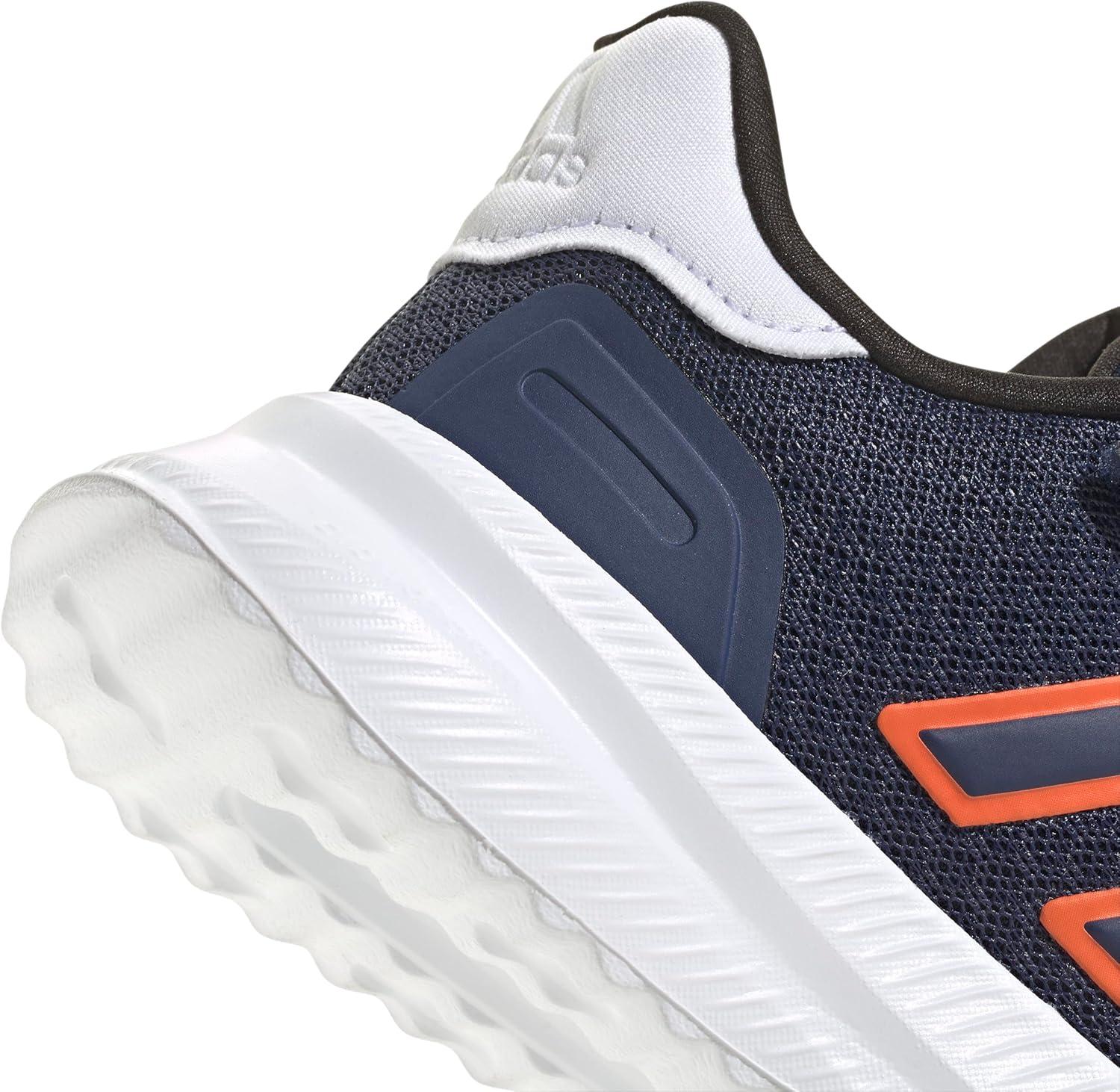 imageadidas UnisexChild XPLR Path Elastic Lace ampamp Strap SneakerDark BlueSemi Impact OrangeWhite