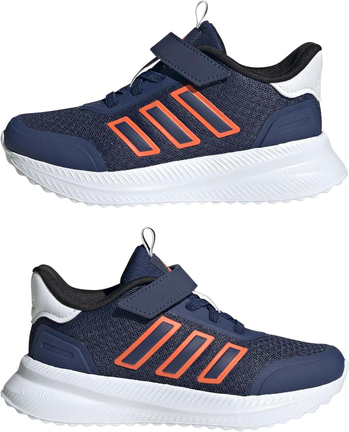 imageadidas UnisexChild XPLR Path Elastic Lace ampamp Strap SneakerDark BlueSemi Impact OrangeWhite