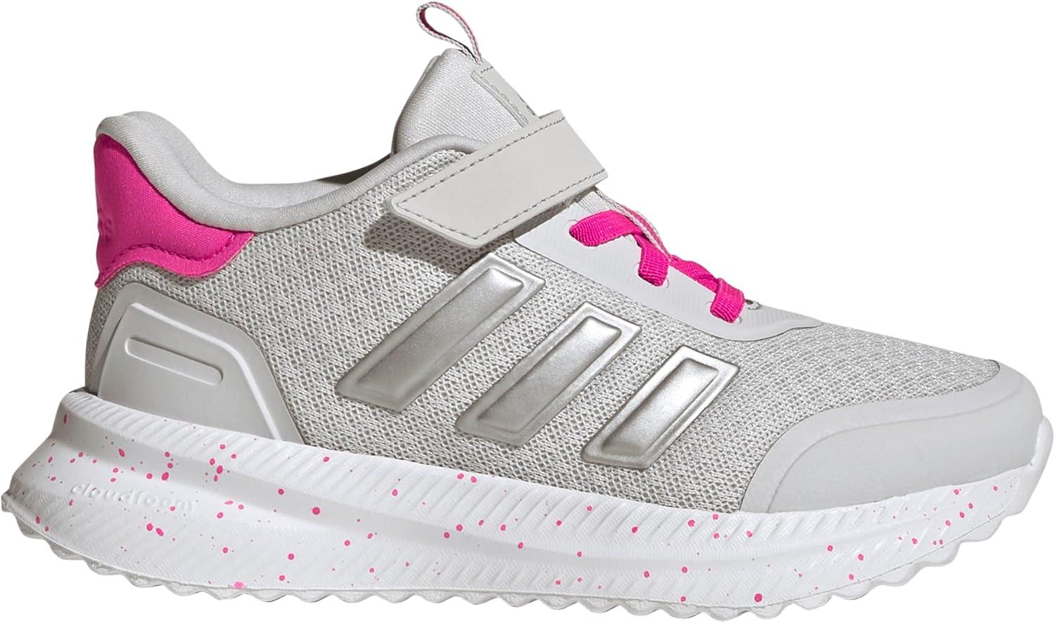 imageadidas UnisexChild XPLR Path Elastic Lace ampamp Strap SneakerDash GreySilver MetallicShock Pink