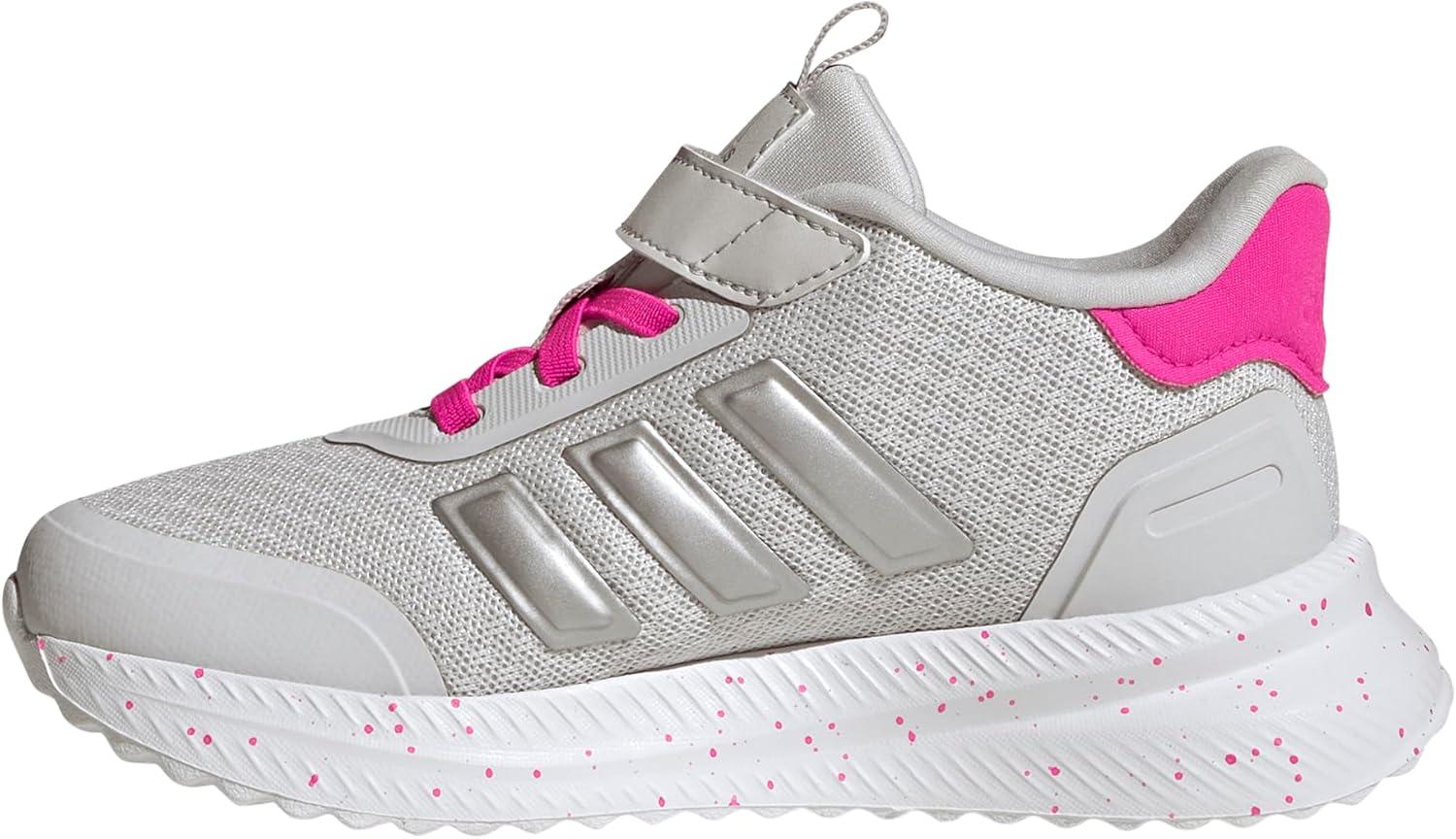 imageadidas UnisexChild XPLR Path Elastic Lace ampamp Strap SneakerDash GreySilver MetallicShock Pink