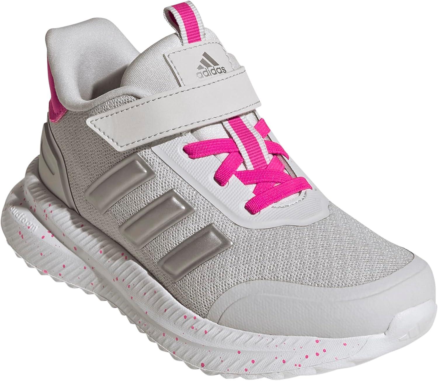 imageadidas UnisexChild XPLR Path Elastic Lace ampamp Strap SneakerDash GreySilver MetallicShock Pink