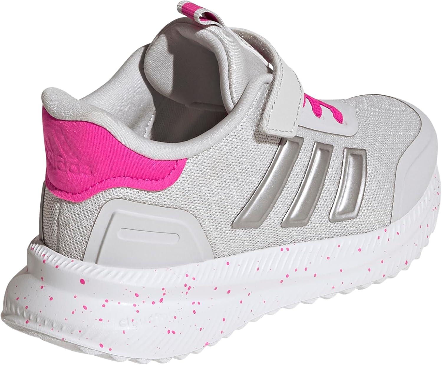 imageadidas UnisexChild XPLR Path Elastic Lace ampamp Strap SneakerDash GreySilver MetallicShock Pink