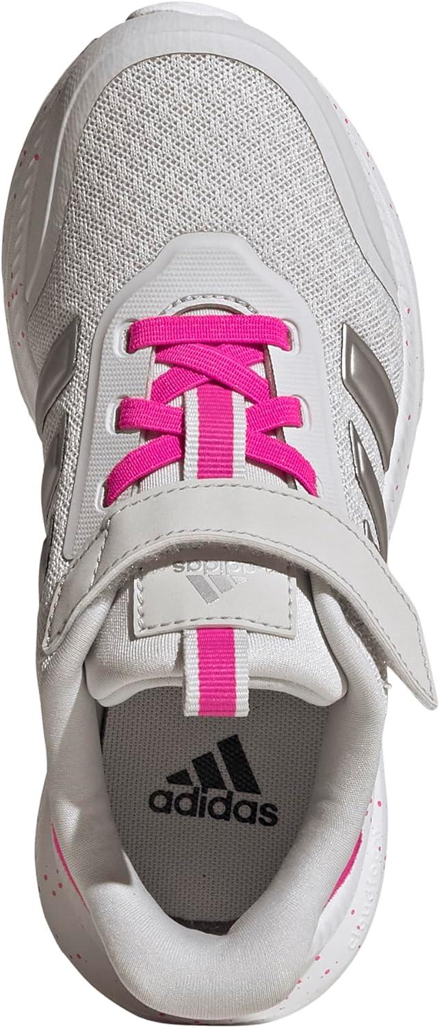 imageadidas UnisexChild XPLR Path Elastic Lace ampamp Strap SneakerDash GreySilver MetallicShock Pink