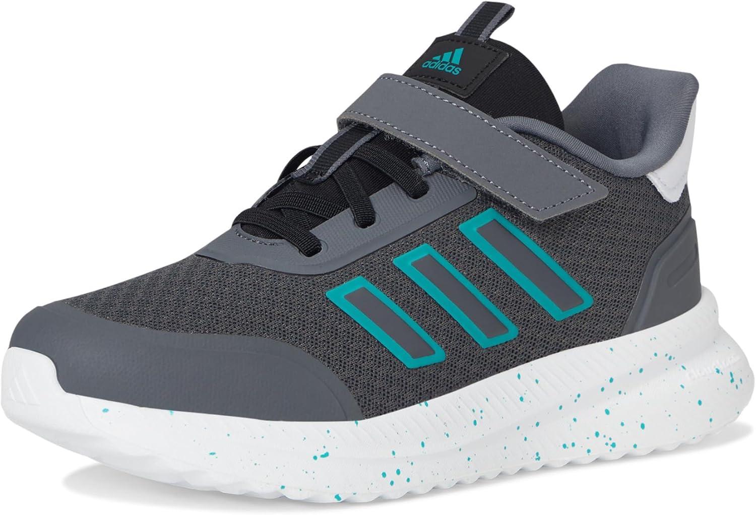 imageadidas UnisexChild XPLR Path Elastic Lace ampamp Strap SneakerGreyPure TealBlack