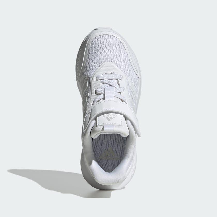 imageadidas UnisexChild XPLR Path Elastic Lace ampamp Strap SneakerWhiteWhiteGrey