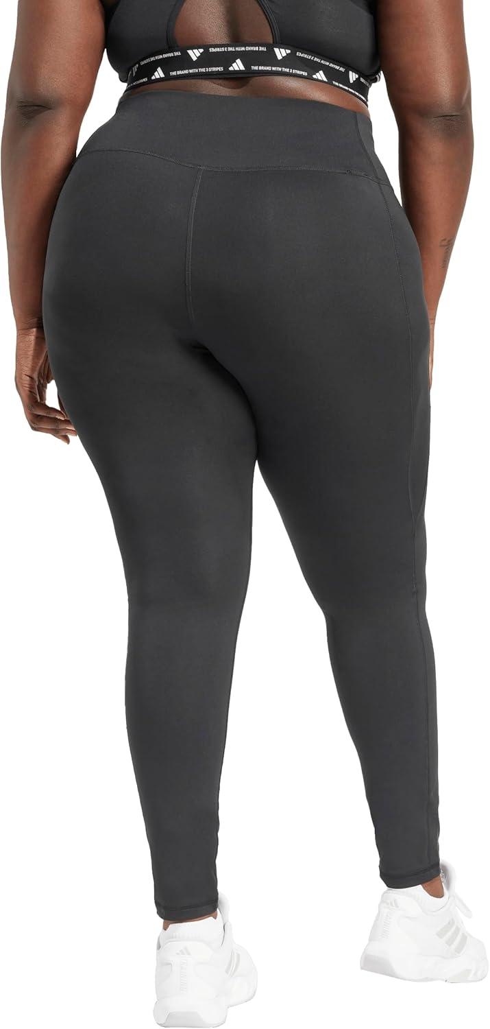 imageadidas Womens Optime Essentials Stash Pocket Full Length LeggingsBlack