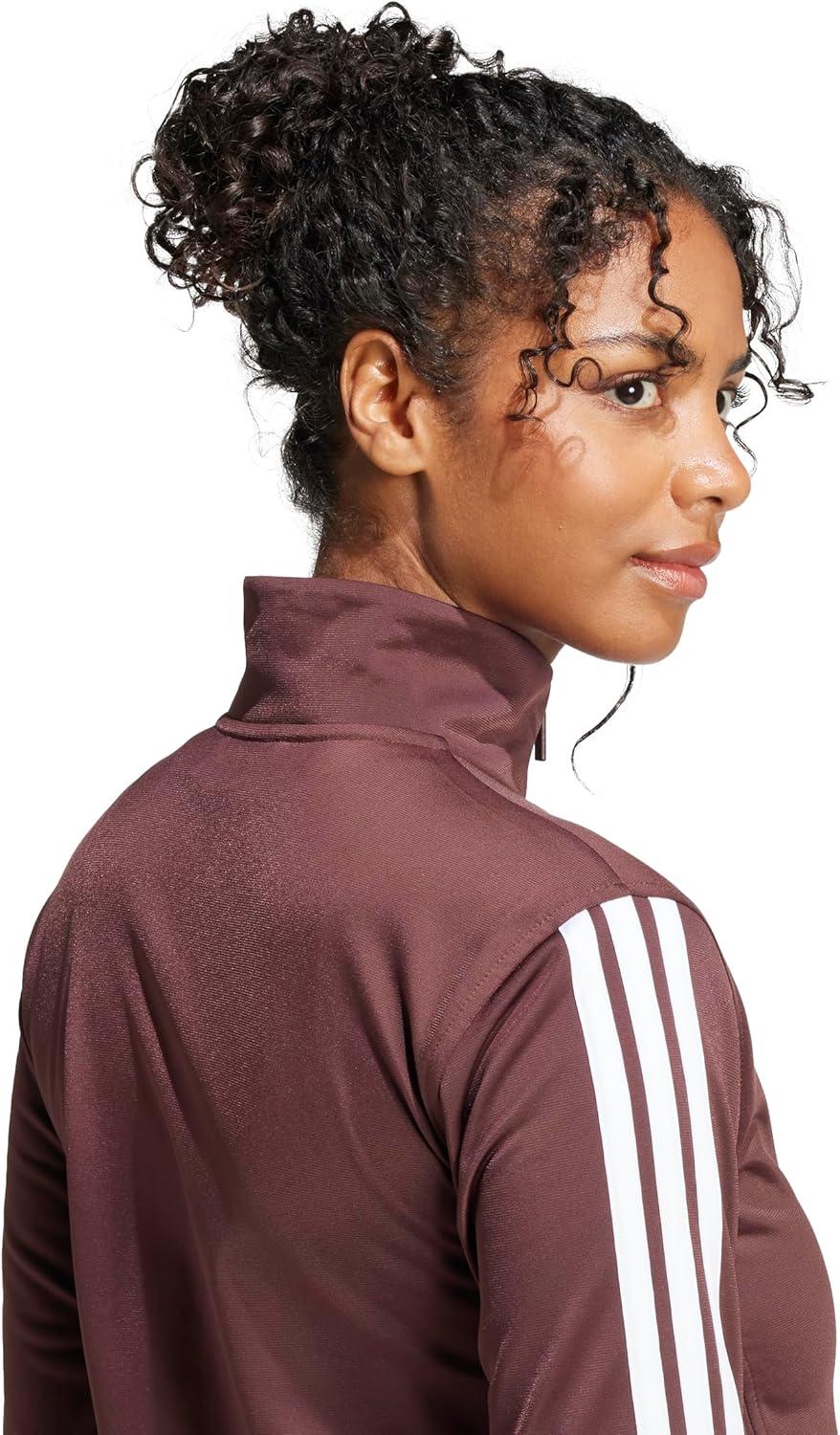 imageadidas Womens Tricot 3Stripes Track TopAurora RubyWhite