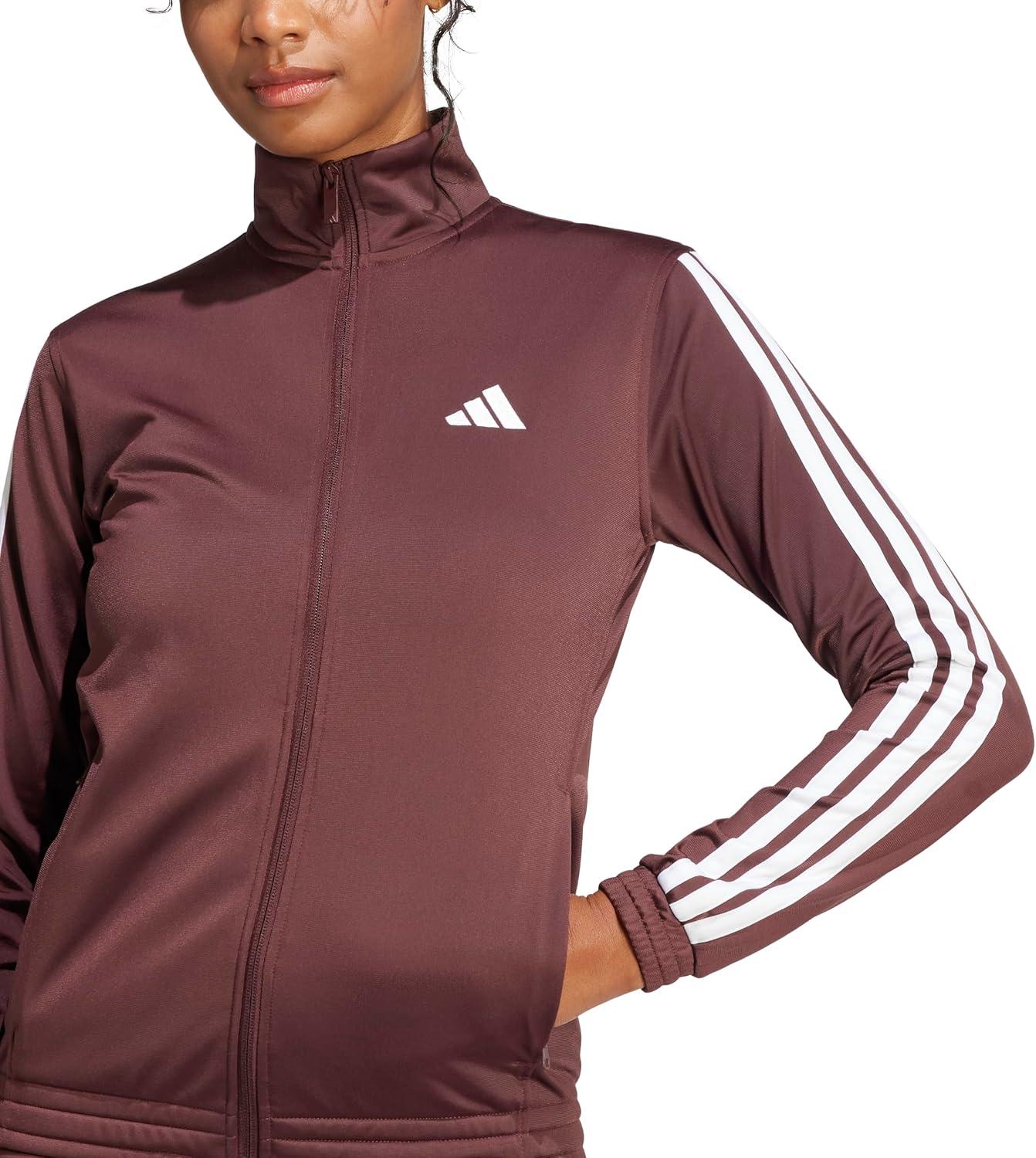 imageadidas Womens Tricot 3Stripes Track TopAurora RubyWhite