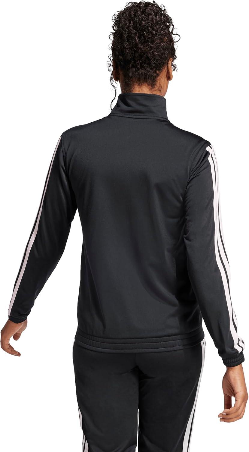 imageadidas Womens Tricot 3Stripes Track TopBlackClear Pink