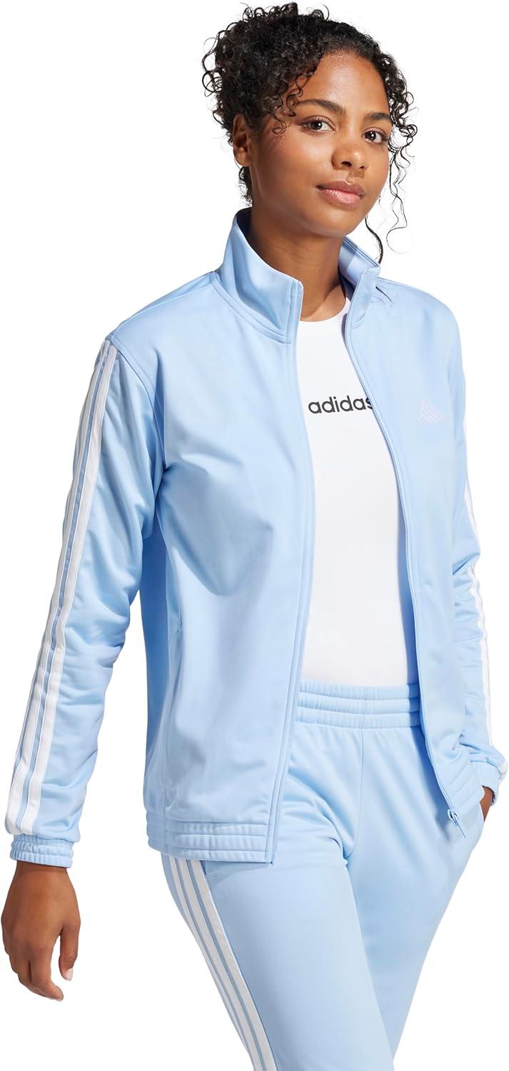 imageadidas Womens Tricot 3Stripes Track TopBlueWhite