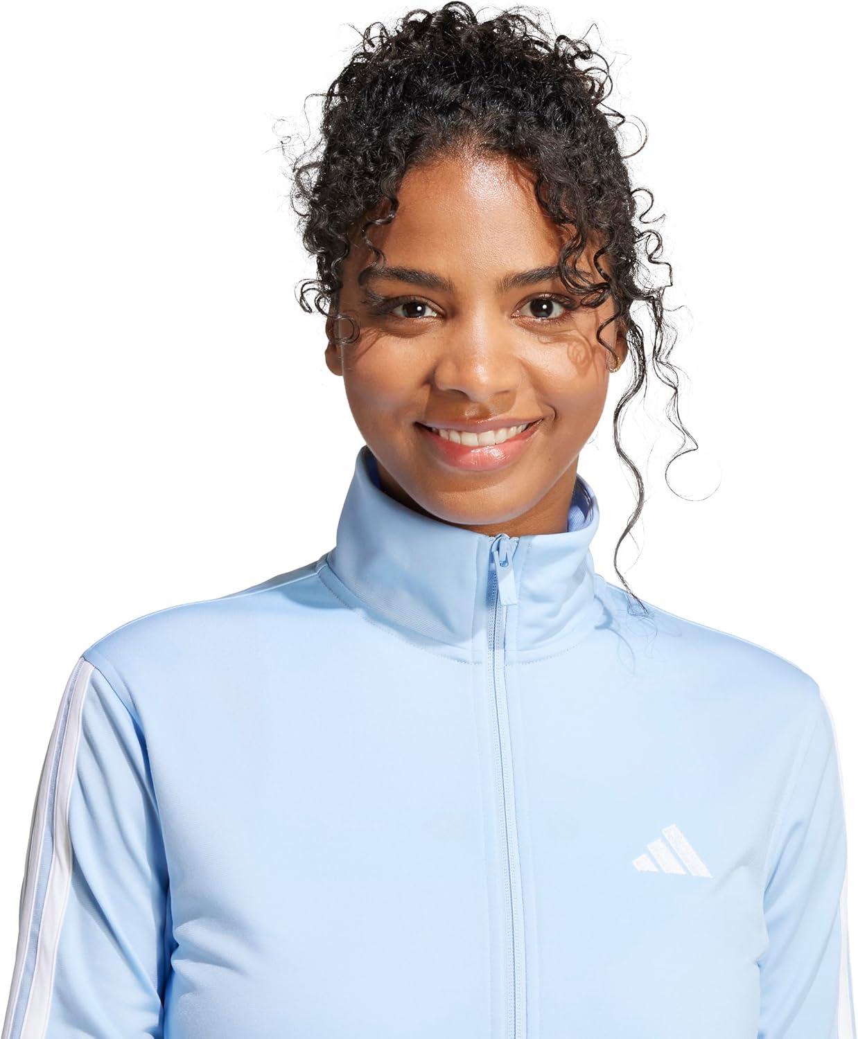 imageadidas Womens Tricot 3Stripes Track TopBlueWhite