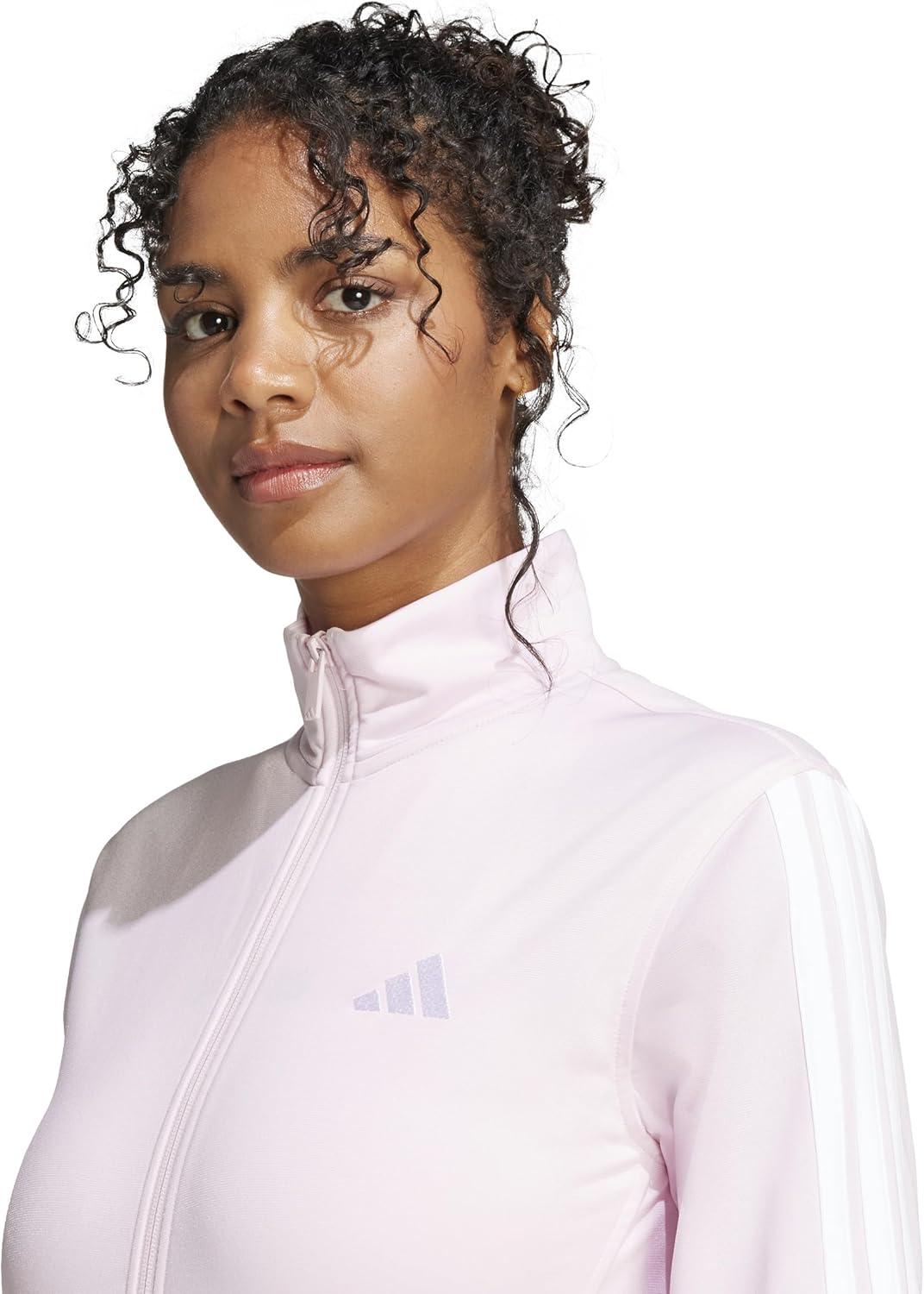 imageadidas Womens Tricot 3Stripes Track TopClear Pink