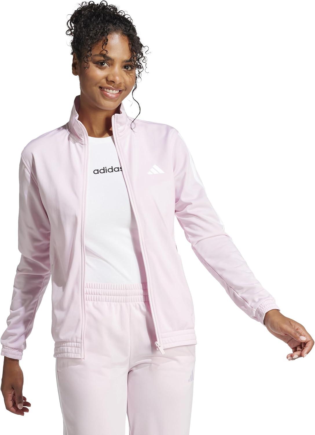 imageadidas Womens Tricot 3Stripes Track TopClear Pink