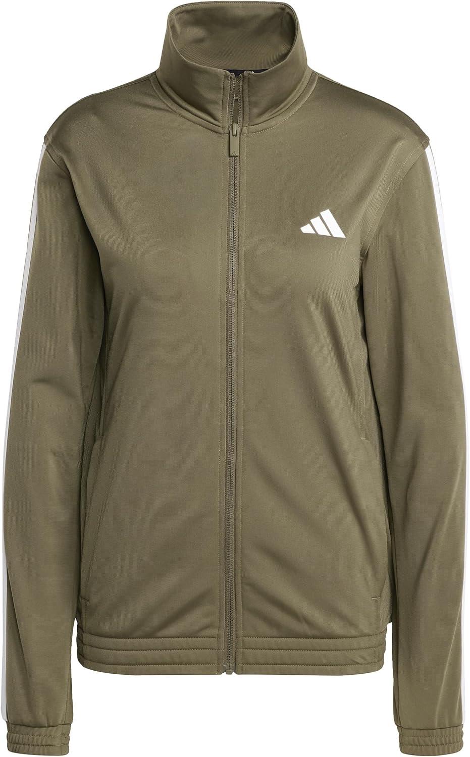 imageadidas Womens Tricot 3Stripes Track TopOlive StrataWhite