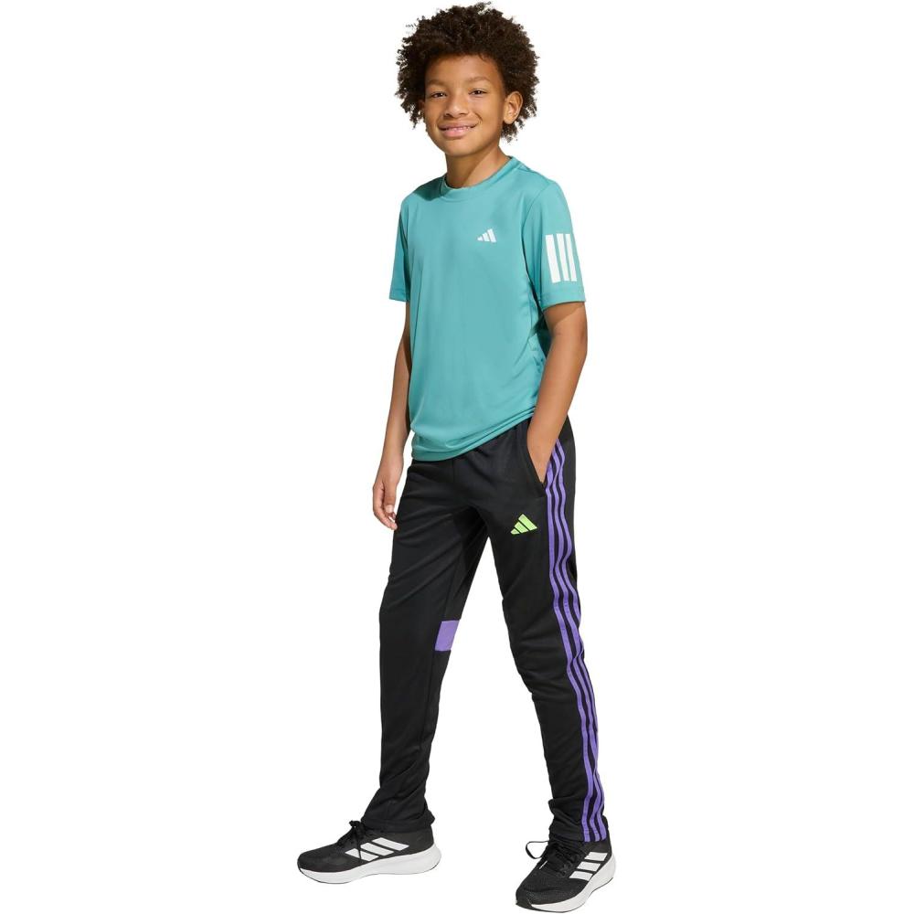 imageadidas Boys Tiro 25 Essentials Training PantsBlackPurple RushLucid Lemon