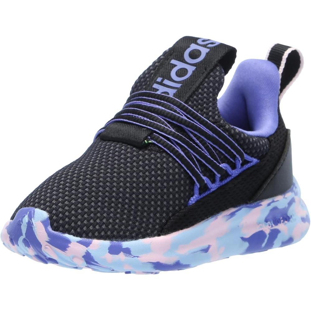 imageadidas Kids Lite Racer Adapt 70 SneakersBlackClear PinkCobalt Blue