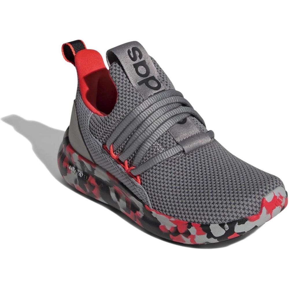 imageadidas Kids Lite Racer Adapt 70 SneakersGreySolar RedGrey