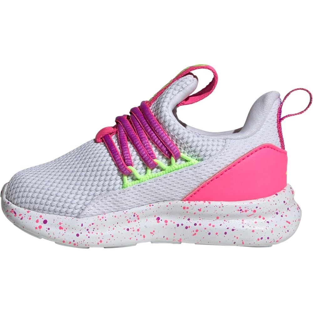 imageadidas Kids Lite Racer Adapt 70 SneakersWhiteLucid LemonLucid Pink