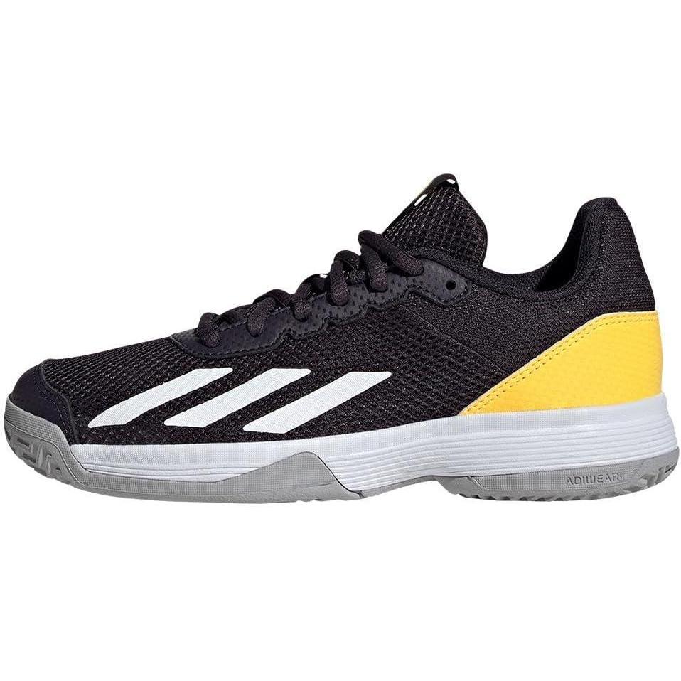imageadidas UnisexChild Court Flash SneakerAurora BlackWhiteSpark