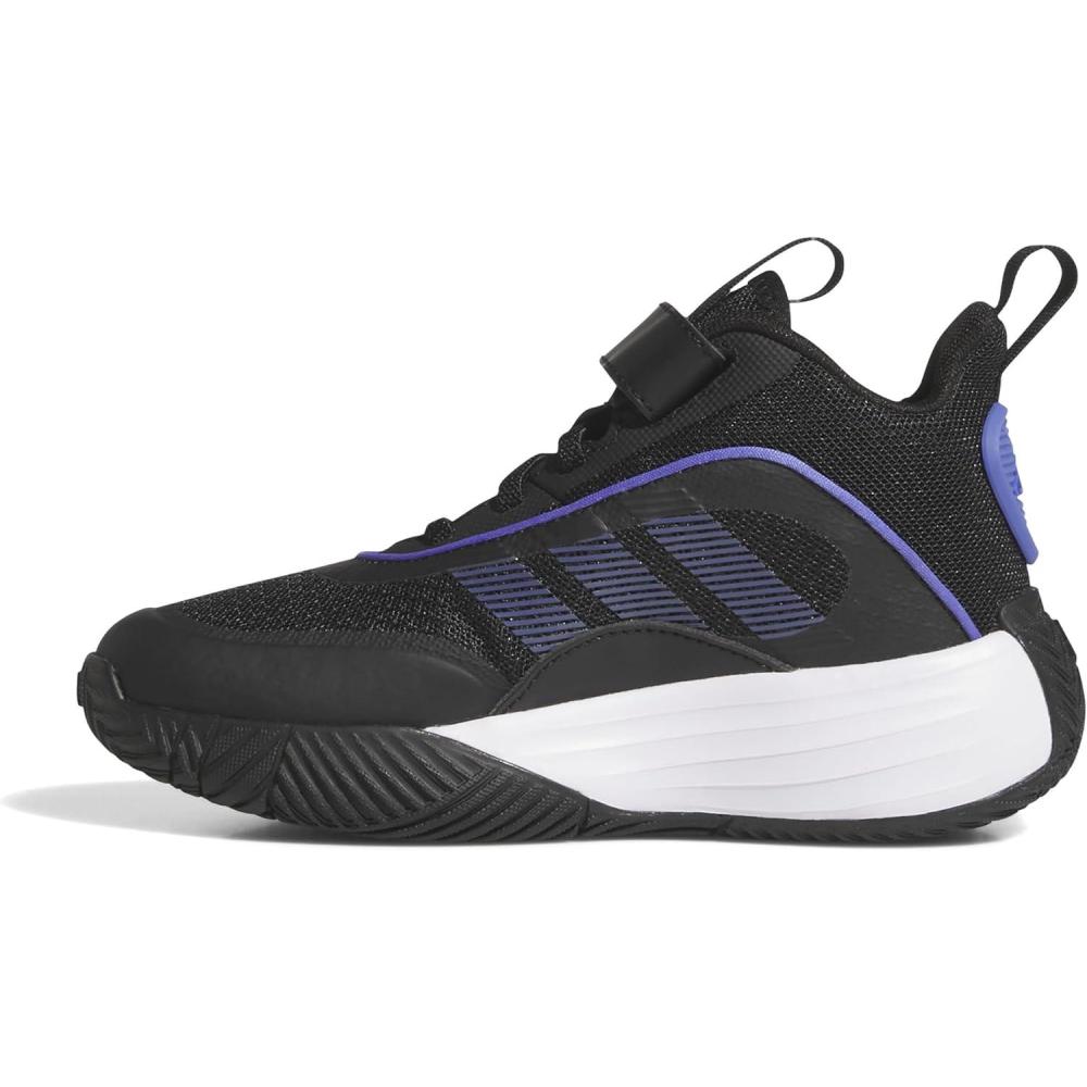 imageadidas UnisexChild Own The Game 30 Basketball SneakerBlackSemi Cobalt BlueWhite