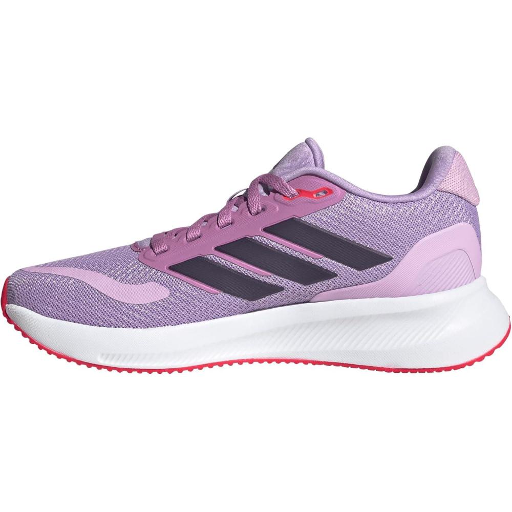 imageadidas UnisexChild Run Falcon 5 SneakerPowder PlumAurora PlumLucid Red