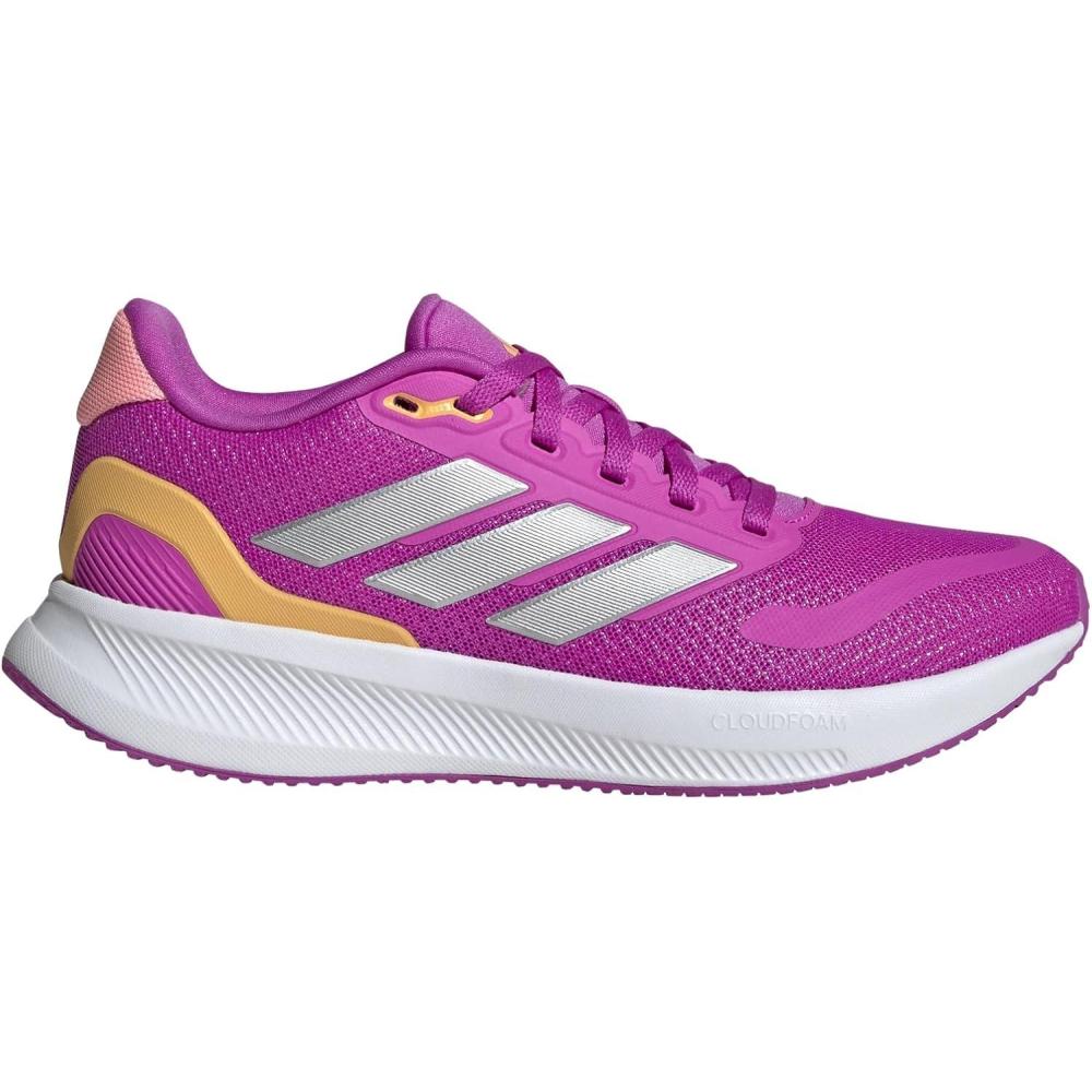 imageadidas UnisexChild Run Falcon 5 SneakerPurple BurstSilver MetallicSemi Spark