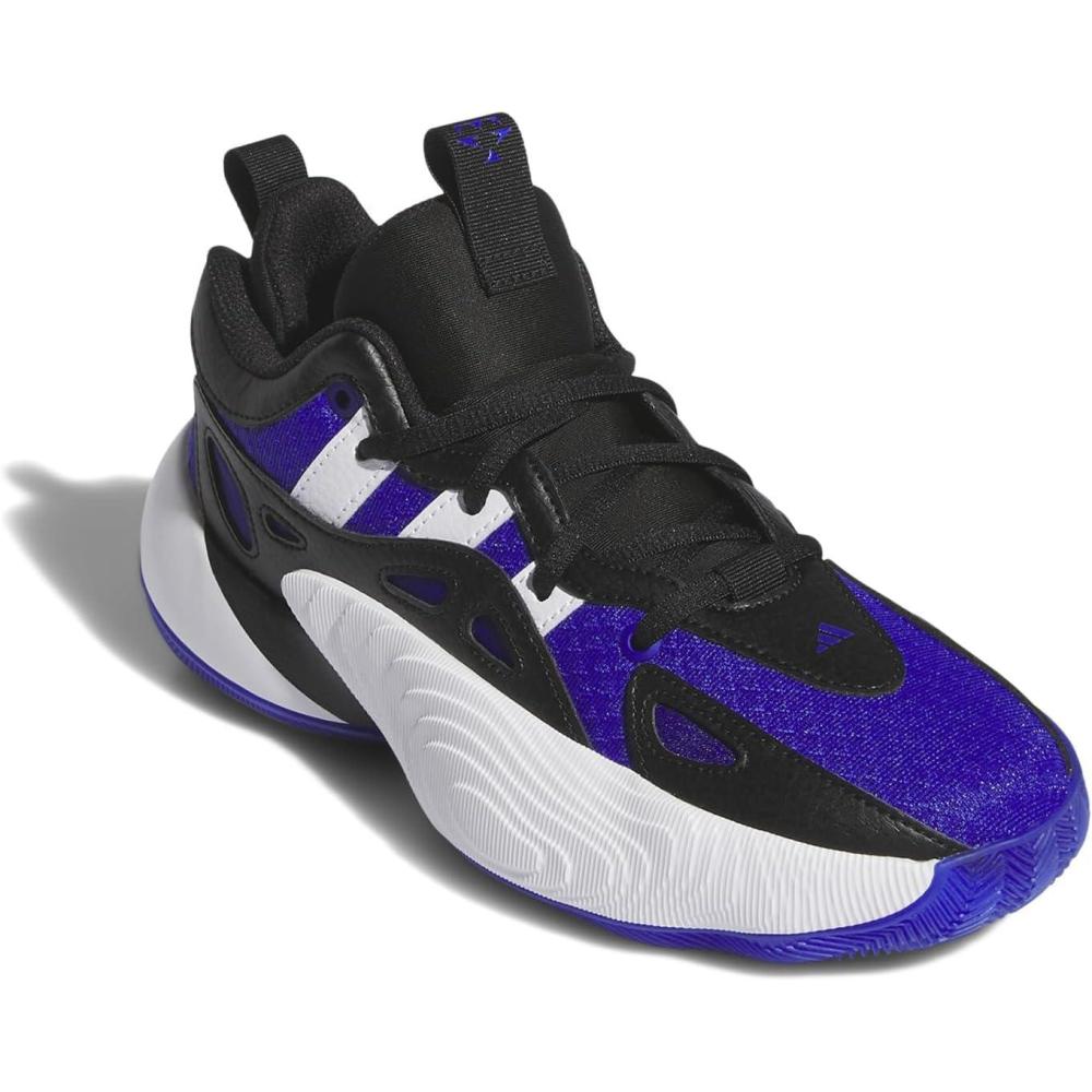 imageadidas UnisexChild Trae Unlimited 2 Basketball SneakerLucid BlueBlackWhite