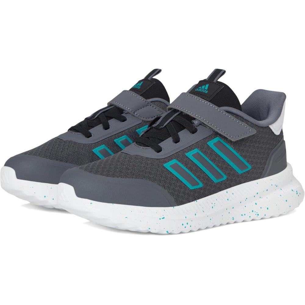 imageadidas UnisexChild XPLR Path Elastic Lace ampamp Strap SneakerGreyPure TealBlack