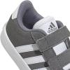 imageAdidas BabyBoys Vl Court 30 Hook ampamp Loop SneakerGreyWhiteGrey