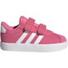 imageAdidas BabyBoys Vl Court 30 Hook ampamp Loop SneakerPink FusionWhiteGrey