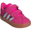imageAdidas BabyBoys Vl Court 30 Hook ampamp Loop SneakerShock PinkSemi Flash AquaLucid Lemon