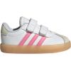 imageAdidas BabyBoys Vl Court 30 Hook ampamp Loop SneakerWhiteBliss PinkAlumina