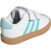 imageAdidas BabyBoys Vl Court 30 Hook ampamp Loop SneakerWhiteFlash AquaAlumina